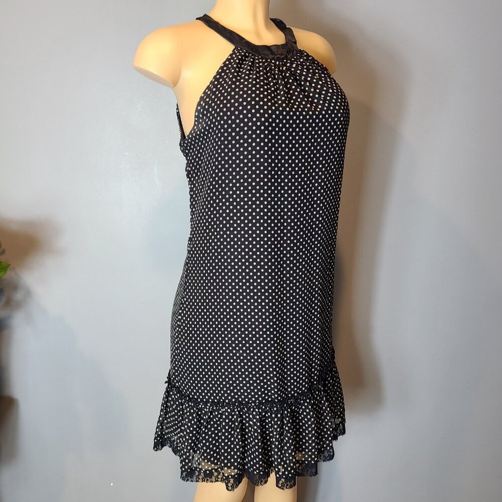 Jonathan Martin VTG Polka Dot Lace Retro Shift Dress Drop Waist Y2K Resort Sz‎ 6 - Picture 3 of 13